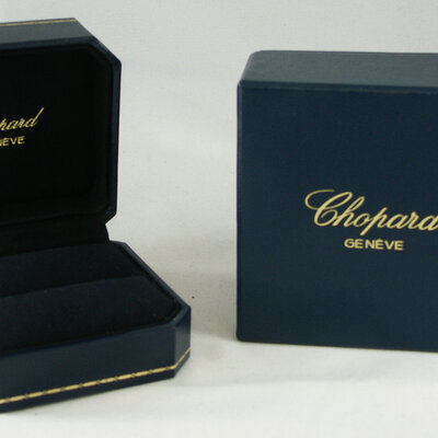 Chopard · Ringbox blau mit Umkarton